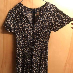 Navy Floral Mini Dress